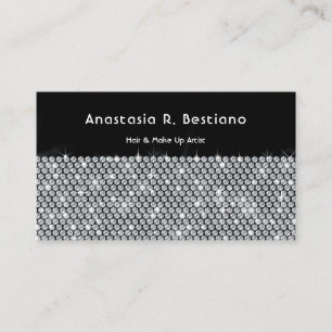 Sleek Modern Glamourous Diamond Business Card