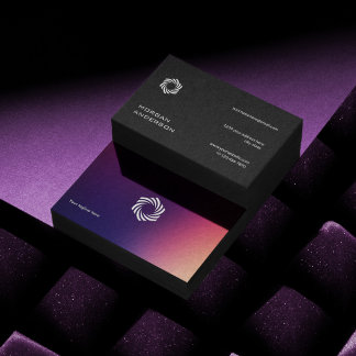 Sleek modern gradient ombre professional business card