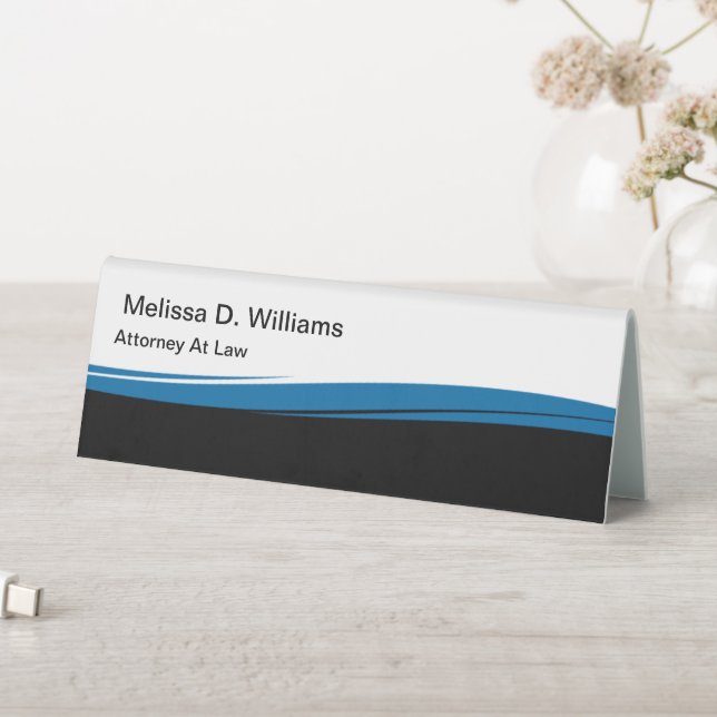 Sleek Modern Office Professional Desk Name Plaque (In SItu (Table))