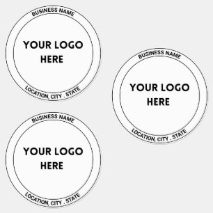 Sleek Monochrome Custom Logo Labels