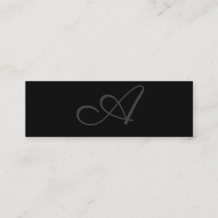 Sleek Monogram / Black (Executive) Mini Business Card