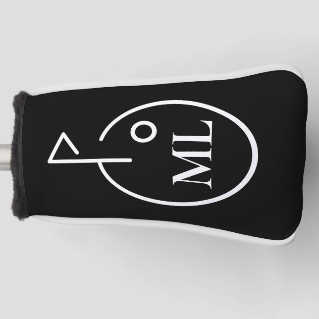 Sleek Monogram Golf Putter Cover (Front)