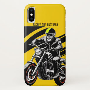 🌆 Sleek Motorbike Rider Accelerating iPhone X Case