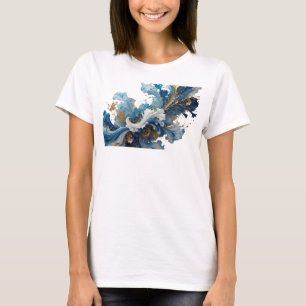 Sleek Navy ABSTRACT ART Custom Tee