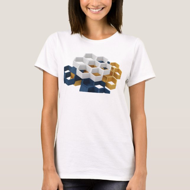 Sleek Navy ABSTRACT ART Graphic Tee (Front)