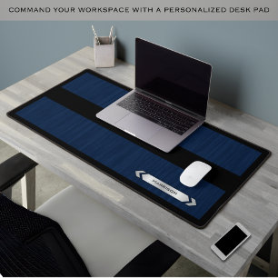 Sleek Navy Blue Executive Tech Desk Mat