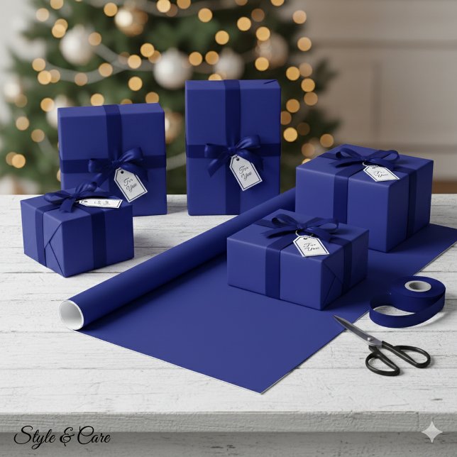 Sleek Navy Blue Wrapping Paper Sheet for Any Occ (Sleek Navy Blue Wrapping Paper Sheet for Any Occasion)