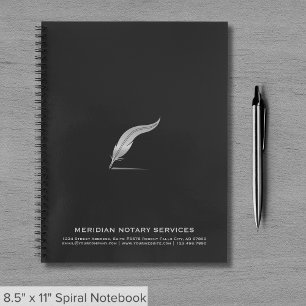 Sleek Notary Public Record Notebook