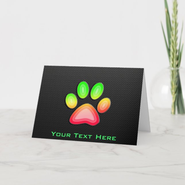 Sleek Paw Print Card (Front)