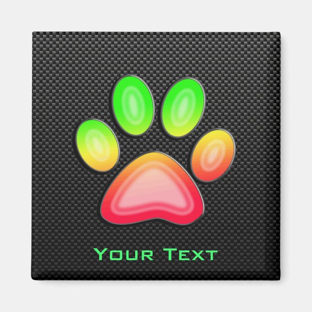 Sleek Paw Print Magnet (Front)