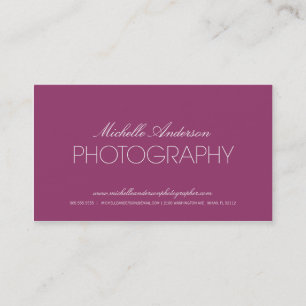 SLEEK PHOTOGRAPHER   PHOTOGRAPHY BUSINESS CARD