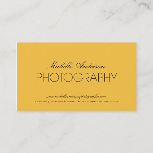SLEEK PHOTOGRAPHER | PHOTOGRAPHY BUSINESS CARD (Front)