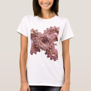 Sleek Pink ABSTRACT ART Modern Design T-Shirt
