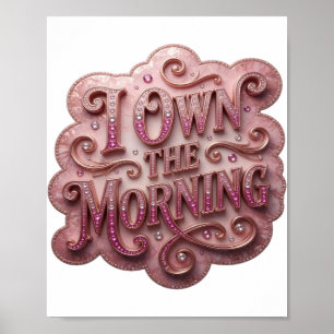 Sleek Pink I OWN THE MORNING Poster