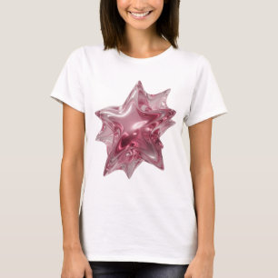 Sleek Pink STAR SHAPES Design T-Shirt