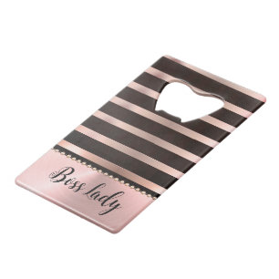 Sleek Pink Striped Boss Lady  