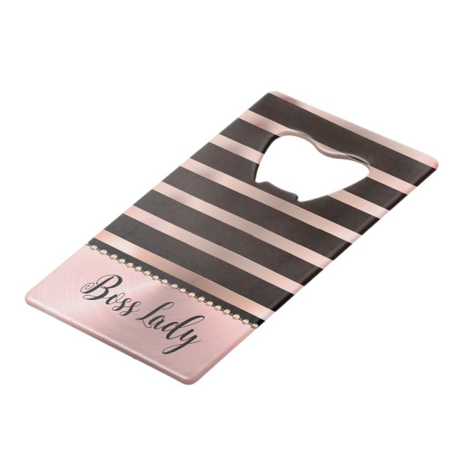 Sleek Pink Striped Boss Lady   (Back Angled)