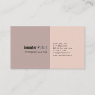 Sleek Plain Elegant Colours Professional Modern Business Card