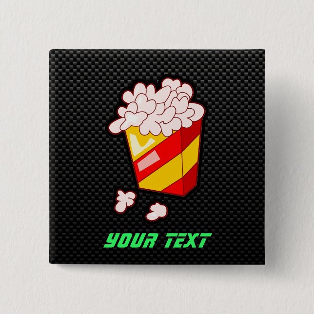 Sleek Popcorn 15 Cm Square Badge (Front)