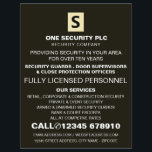 Sleek & Professional Security Personnel Advert Flyer<br><div class="desc">Sleek & Professional Security Personnel Advertising Flyers By The Business Card Store.</div>