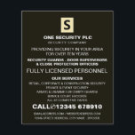 Sleek & Professional Security Personnel Advert Flyer<br><div class="desc">Sleek & Professional Security Personnel Advertising Flyers By The Business Card Store.</div>