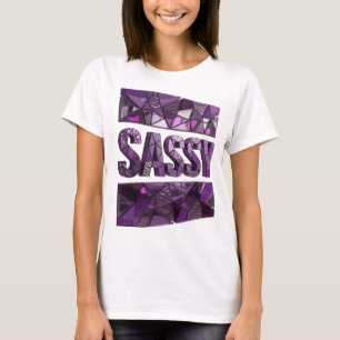 Sleek Purple SASSY Statement Design T-Shirt