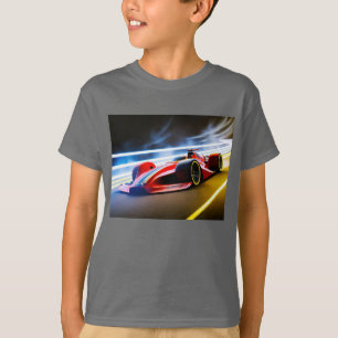 Sleek racing car in red on track T-Shirt