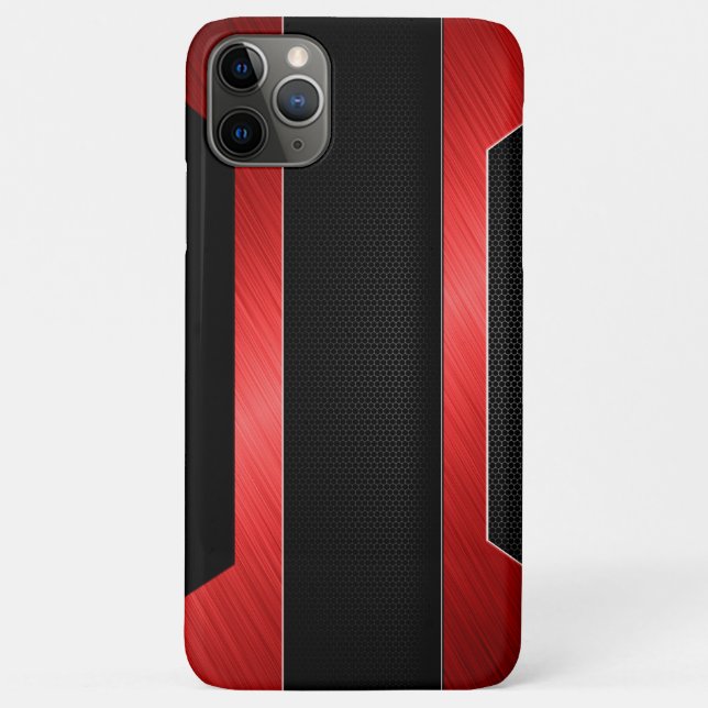 Sleek Red Metal Case-Mate iPhone Case (Back)