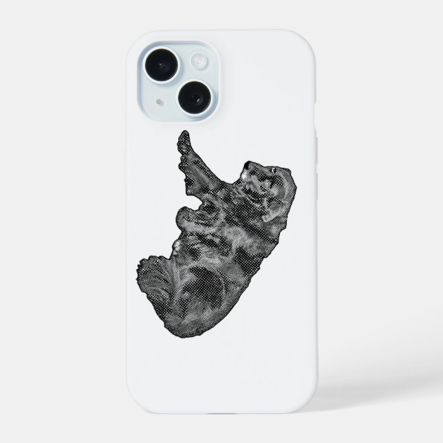 Sleek Retriever Study, Pocket Chic iPhone 15 Case (Back)
