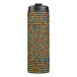 Sleek Retro Tumbler with Artistic Circle Flair