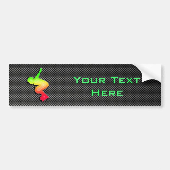 Sleek Rollerblading Bumper Sticker (Front)