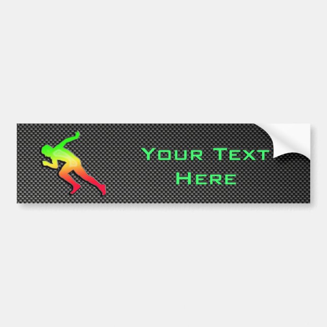 Sleek Running Bumper Sticker (Front)