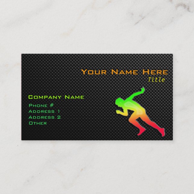Sleek Running Business Card (Front)