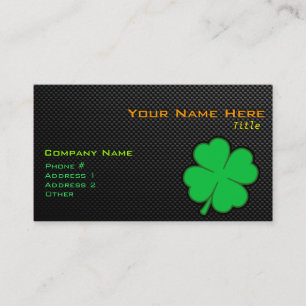 Sleek Shamrock Business Card