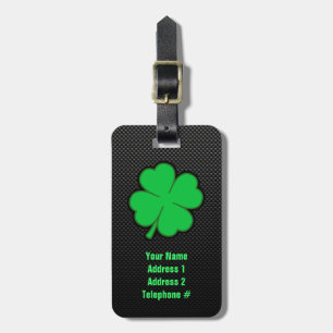 Sleek Shamrock Luggage Tag