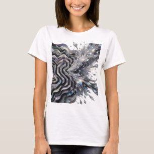 Sleek Silver ABSTRACT ART Art Print v2 T-Shirt