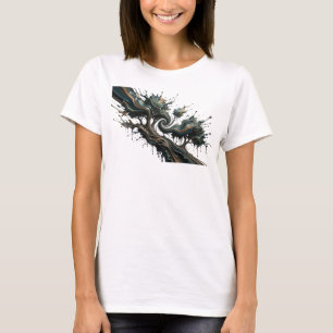 Sleek Silver ABSTRACT ART Design T-Shirt