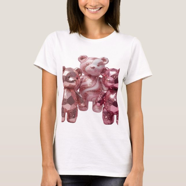 Sleek Silver ABSTRACT ART Modern Design T-Shirt (Front)