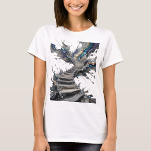 Sleek Silver ABSTRACT ART Wearable Art v2 T-Shirt