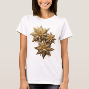 Sleek Silver GOLDEN STARS Quote Design T-Shirt
