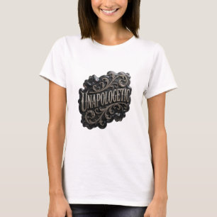 Sleek Silver UNAPOLOGETIC Statement Tee