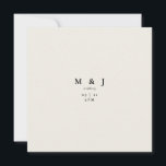 Sleek & Simple Modern Beige Square Wedding Invitation<br><div class="desc">Sleek & Simple Beige Wedding Invitation   Square.  Contemporary & Modern.  QR Code.</div>