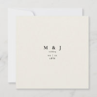 Sleek & Simple Modern Beige Square Wedding
