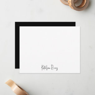 Sleek & Simple Modern Black & White Personalised  Card