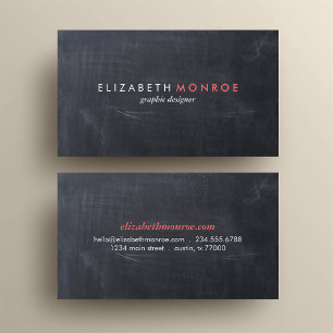 Sleek Simple Modern Chalkboard Business Card