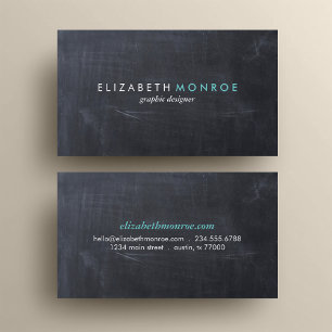 Sleek Simple Modern Chalkboard Business Card