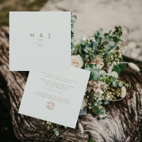 Sleek & Simple Modern Sage Square Wedding II