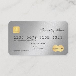 Sleek Simplistic Credit Card Shining Platinum