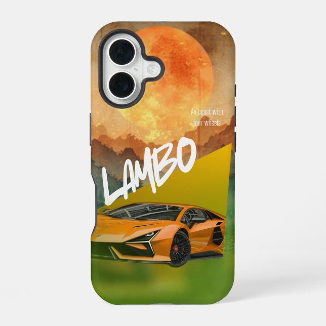 Sleek Sports Car Silhouette Phone Case (Back)