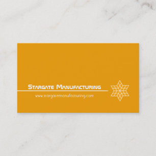 Sleek Star Business Card, Yellow Business Card